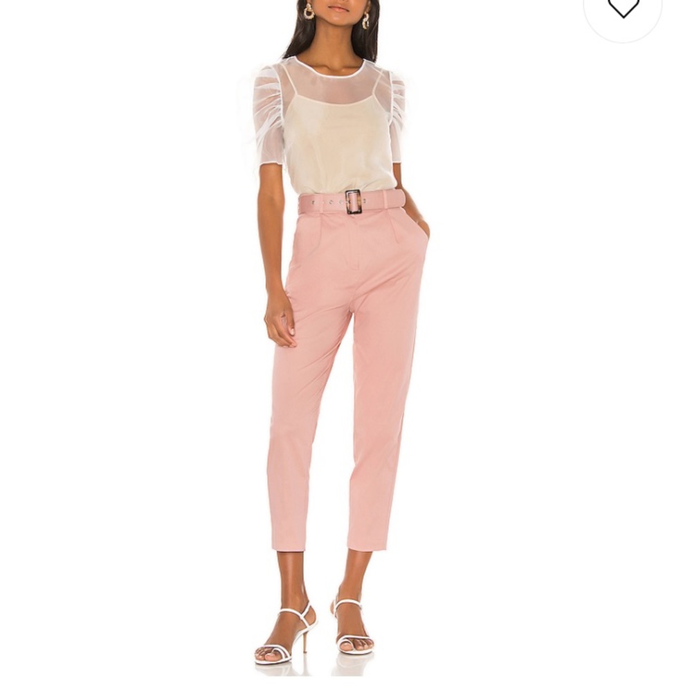 Belted Charles Pant in Dusty Pink